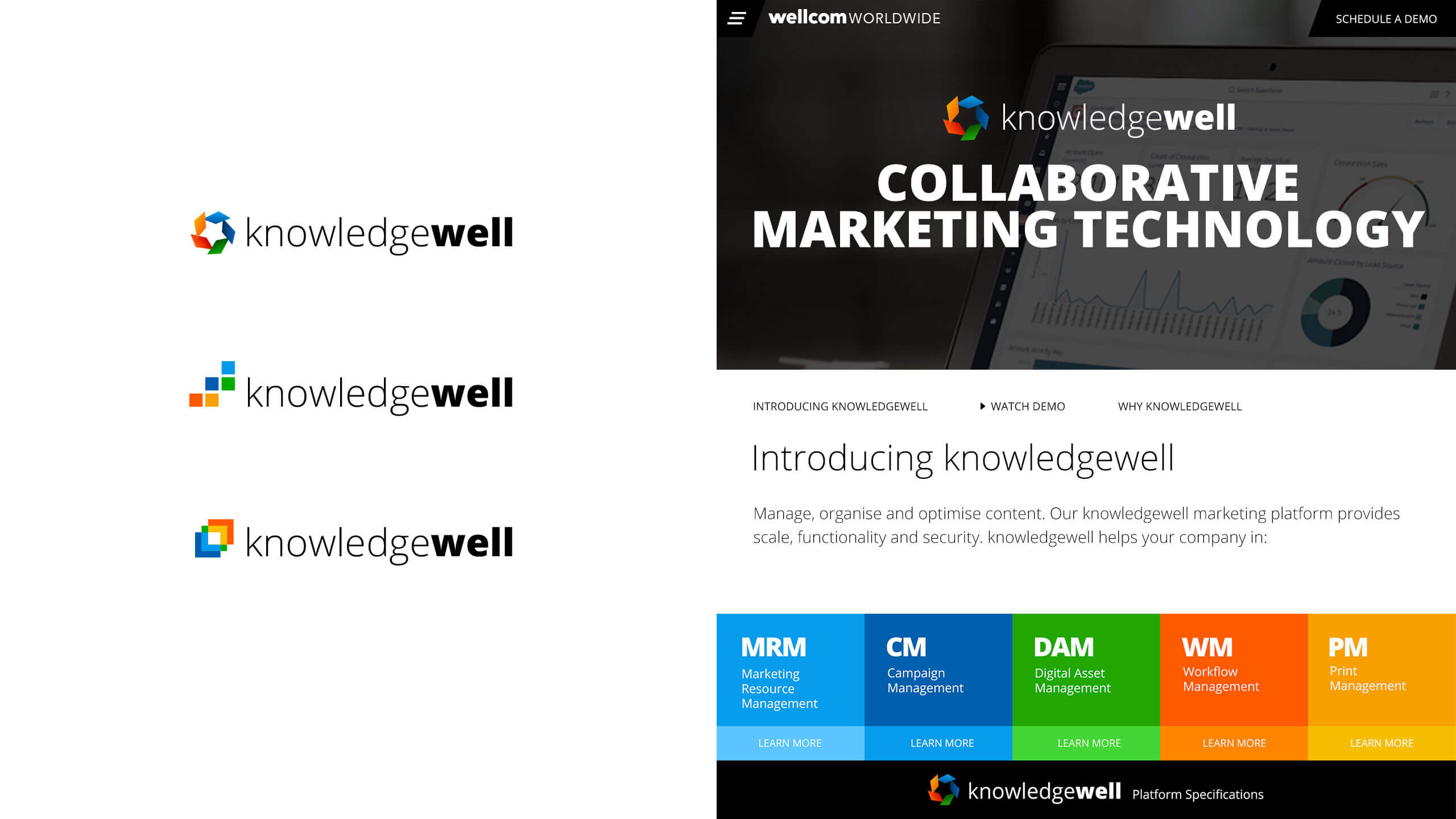 Wellcom product and services branding