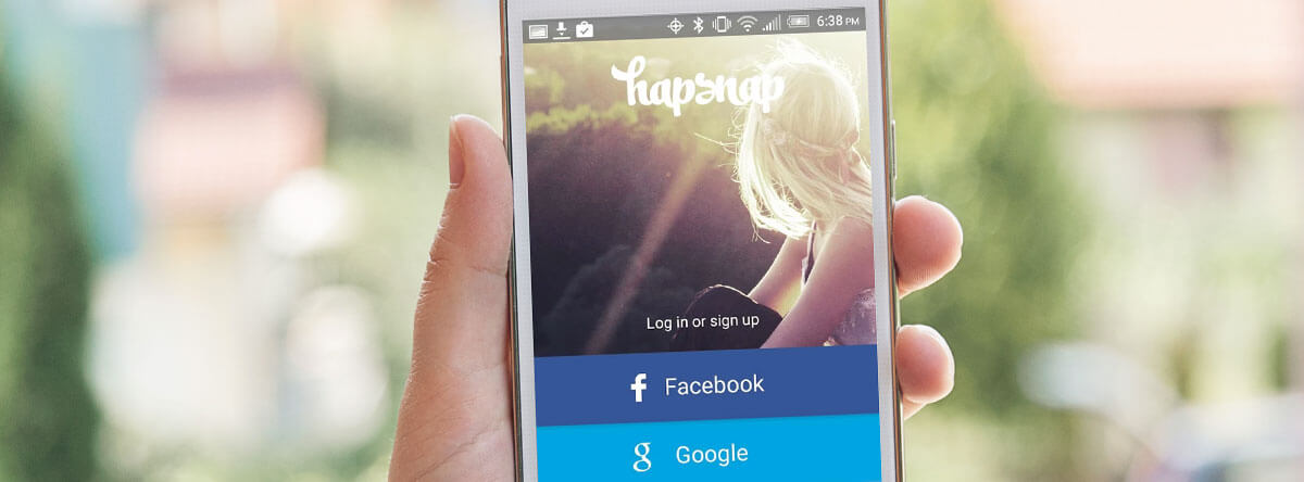 Hapsnap mobile app design